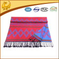 100% seda de cachemira sensación nuevo estilo Jacquard tejido manta bufanda